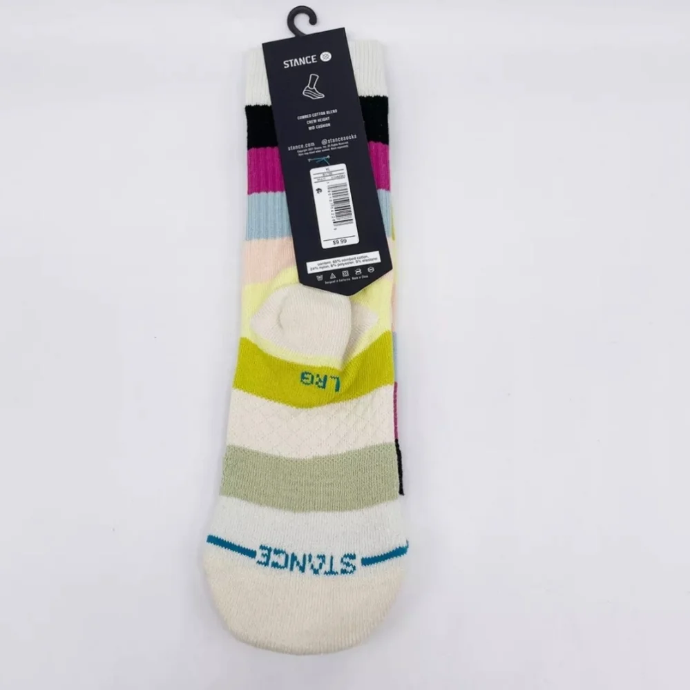 NWT Kid's Stance Multicolor Casual Striped Crew Socks